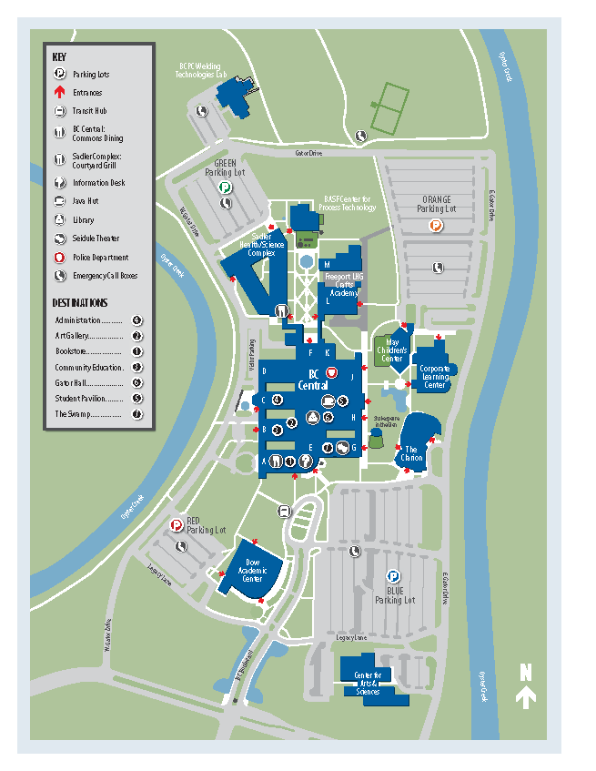 Campus Map - Brazosport College - Modern Campus Catalog™